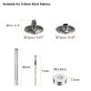 HARFINGTON 200 Sets 12mm x 8mm Metal Double Cap Rivets Snaps Studs Fasteners with 3pcs Setting Tools for Leather Craft DIY Repair Decoration, Gunmetal view 2