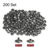 HARFINGTON 200 Sets 12mm x 8mm Metal Double Cap Rivets Snaps Studs Fasteners with 3pcs Setting Tools for Leather Craft DIY Repair Decoration, Gunmetal view 3