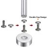 HARFINGTON 200 Sets 12mm x 8mm Metal Double Cap Rivets Snaps Studs Fasteners with 3pcs Setting Tools for Leather Craft DIY Repair Decoration, Gunmetal view 4