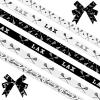Estivaux 6 PCS Sports Lacrosse Ribbons for Crafting, 3/8" Width Grosgrain Ribbon Black White Ribbon Lacrosse Balls Craft Ribbons for Sports Party Decor Sewing DIY Crafts Supplies view 1