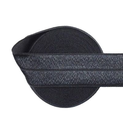 NineTribe Basics Nine Looms Flat Elastic Band for Sewing,1 Inch 25mm, 2 Yards High Elasticity Charcoal Elastic Cord Elastic Rope Knit Elastic Spool for Sewing DIY Crafts (2Y Charcoal)