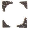 OQATNXUR Furniture Corner Guard,Fittings, Accessories Sets of Antique Bronze Metal Frame Corner Metal Embellishments for Scrapbooking Door Hinge view 1