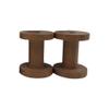 lasenersm 2 Pieces Wooden Empty Spools Vintage Wooden Spools Retro Wooden Thread Spools Embroidery Thread Spool for Textile Wire Weaving Ribbon DIY Crafts Art, 5 x 6cm, Dark Brown, lw2140n5060 view 1