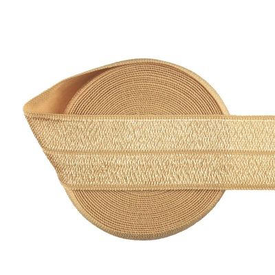NineTribe Basics Nine Looms Picot Loop Elastic Band for Sewing 2 Yard 1"" 25mm Old Gold Roll Spool Decorative Frilly Lace Stretchy Ribbon for Lingerie Underwear Sewing Trim (2Y Old Gold)