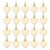 GOMAKERER 20 Pcs Real 18K Gold Plated Heart Charms, Brass Flat Love Heart Pendants Blank Heart Charms Long Lasting Charms for DIY Jewelry Making view 1