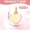 GOMAKERER 20 Pcs Real 18K Gold Plated Heart Charms, Brass Flat Love Heart Pendants Blank Heart Charms Long Lasting Charms for DIY Jewelry Making view 2