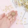 GOMAKERER 20 Pcs Real 18K Gold Plated Heart Charms, Brass Flat Love Heart Pendants Blank Heart Charms Long Lasting Charms for DIY Jewelry Making view 4