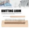 2Pcs Wooden Knitting Loom Set, Scarf Knitting Loom Kit Rectangle Knitting Looms Knitting Loom Set with Hook Needle Kit for Hat Scarf Shawl Sweater Sock view 3