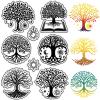 CRASPIRE Tree of Life Clear Stamps Book Sun Moon Reusable Transparent Silicone Stamp Seals Postmark for Journaling Card Making Decor DIY Scrapbooking Film Frame Photo Album Decorative view 1