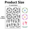 CRASPIRE Wreath Clear Stamps Leaf Flower Transparent Retro Rubber Stamps Reusable Silicone Stamp Seals for Journaling Card Making Decor DIY Scrapbooking Supplies Crafting Film Frame view 2