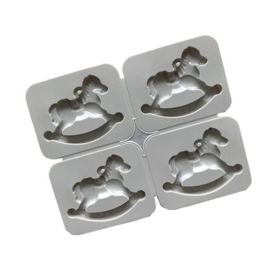 4X Chocolate Candy Sugar Craft Rocking Horse Gum Mold Cake Decorating Tools Family Art Silicone Soap Mold Rocking Horse Molds Silicone