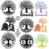 CRASPIRE Tree of Life Clear Stamps Sun Moon Book Reusable Transparent Silicone Stamp Seals Postmark for Journaling Card Making Decor DIY Scrapbooking Film Frame Photo Album Decorative view 1