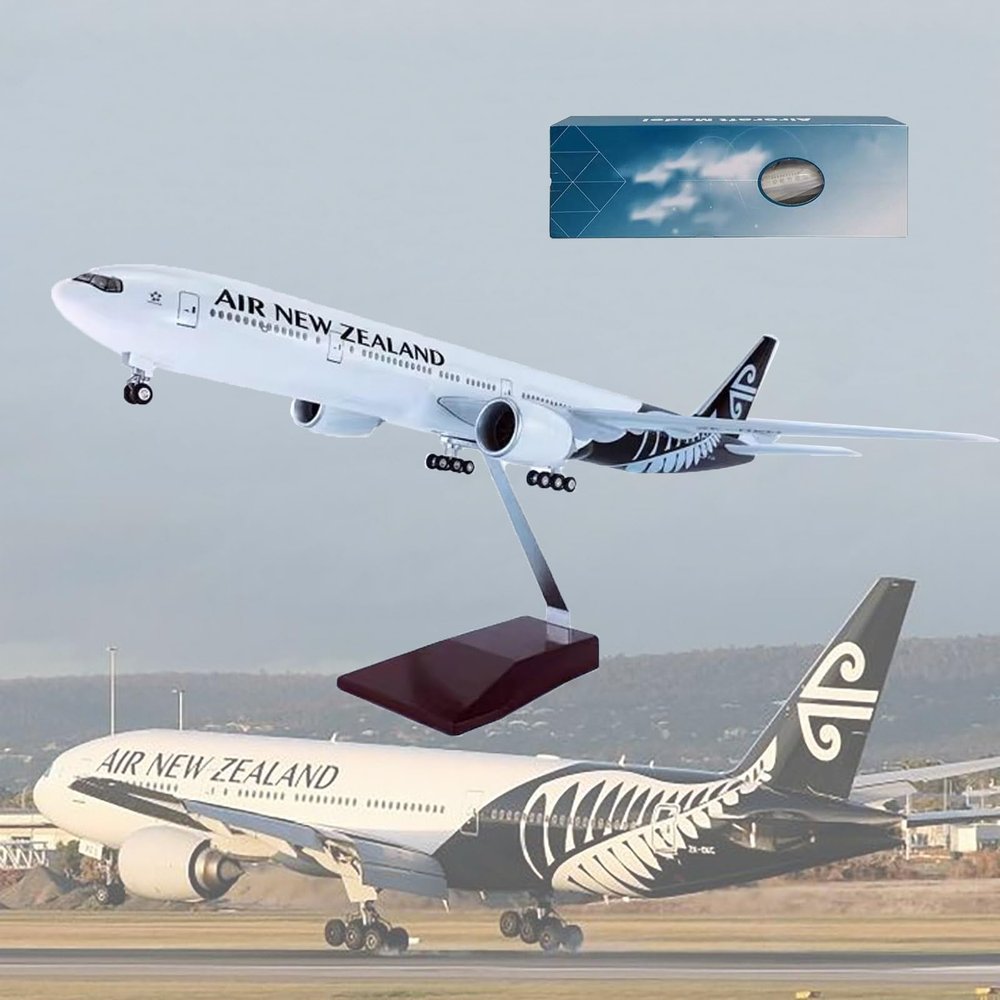 Airplane Model 18.5" 1: 130 Scale Model Jet Models Airplane New Zealand B777-300 Plane Model Diecast Collectibles Resin Aircraft Model for Collection Or Gift