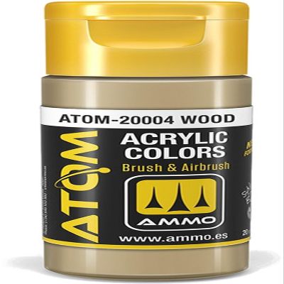AMMO of Mig Jimenez S.L Atom: Wood Acrylic Paint 20ml Bottle