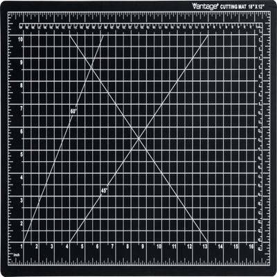 Dahle Vantage 10791 Double-Sided Premium Self-Healing Cutting Mat, 12"x18", 1/2" Grid, 5 Layers for Max Healing, Perfect for Crafts & Sewing, Black