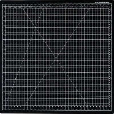 Dahle Vantage 10793 Double-Sided Premium Self-Healing Cutting Mat, 24"x36", 1/2" Grid, 5 Layers for Max Healing, Perfect for Crafts & Sewing, Black