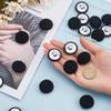 GORGECRAFT 1 Box 20Pcs Black Velvet Buttons 1.1"(28mm) Round Fabric Covered Velvet Cloth Tuxedo Button with Iron Shank for Sewing Jacket Suit Dress Gowns Blouse Clothes Garment Crafts view 3