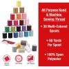 Techinal 30 Color Sewing Thread Polyester Thread 50 Yard for Sewing Machine Hand Stitching Embroidery Craft Needleworks Tool Sewing Thread for Sewing Machine view 4