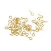 200p 8/10/12/13mm Eye Eye Peg Bail Top Pins Eyepins Clasps Hook Eyelets Screw Threaded Gold Silver Bronze Jewelry Findings (Color : Gold, Size : 200pcs12mm) view 1