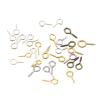 200p 8/10/12/13mm Eye Eye Peg Bail Top Pins Eyepins Clasps Hook Eyelets Screw Threaded Gold Silver Bronze Jewelry Findings (Color : Gold, Size : 200pcs12mm) view 2