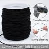LEREATI Elastic String for Bracelets 328 Feet 1.2mm Elastic Cord for Jewelry Making Stretchy Bracelet String for Bracelet Making, Necklaces, Beading and DIY Crafts (Black) view 2