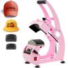 UOKRR Hat Press, Hat Press Heat Machine for Caps, Hat Heat Press with 2 Platens and HTV Iron On for Vinyl, Sublimation, Heat Transfer (Pink) view 1