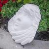NineTribe Basics Angel with Halo Mask 9x8 Ceramic Bisque Ready to Paint Pottery, White view 3