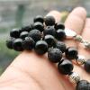 ALBASHAN Tasbih men lava stone with black agate turkish style muslim prayer beads bracelet Ramadan Eid gift islamic misbaha men rosary (8mm x 45beads) view 4