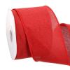 uxcell Burlap Wired Ribbon 2-1/2 Inch x 10 Yard, Wired Edge Ribbon for Craft Gift Wrapping Wreath Christmas Tree Decoration,Dark Red view 1