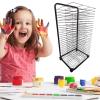 THEGA Sided Wire Drying Shelf - Steel Drying Painting Racks - Art Drying Rack for Classroom, Metal Artwork Storage Display Rack, Art Drying Rack with Wheels, for Classroom Painting Crafts Art Shelves view 1
