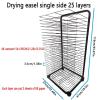 THEGA Sided Wire Drying Shelf - Steel Drying Painting Racks - Art Drying Rack for Classroom, Metal Artwork Storage Display Rack, Art Drying Rack with Wheels, for Classroom Painting Crafts Art Shelves view 2