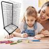 THEGA Sided Wire Drying Shelf - Steel Drying Painting Racks - Art Drying Rack for Classroom, Metal Artwork Storage Display Rack, Art Drying Rack with Wheels, for Classroom Painting Crafts Art Shelves view 4