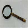 5X Handheld Magnifying Glass Lens, Antique Brass Magnifier, Fine Print Reading, Inspection, Coin & Stamp, Astrologer, Science, Low Sight Elderly, with Wooden Handle, Collectible Dcor Gift view 3