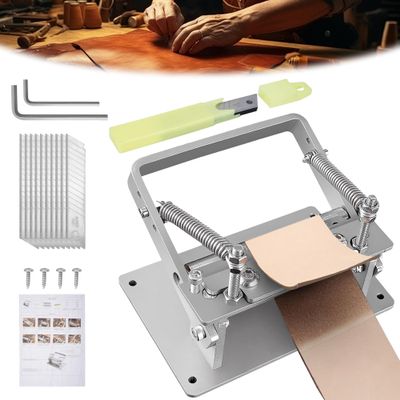 awagas Manual Leather Splitter Leather Peeling Machine, Leather Skiver Peeler DIY Leather Working Tools, Leather Skiving Machine Set Skiver Thinning Skin Cutter for Shoes Bags Gloves Belts Wallets Etc