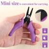 SPEEDWOX Mini Flat Nose Pliers for Jewelry Making 4" Chain Nose Pliers with Smooth Jaw Duckbill Plier Flat Jaw Small Precision Plier Beading Wire Work Craft Hobby DIY Supplies view 3