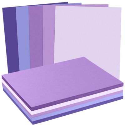 MixTeach 240 Sheets Assorted Purple Cardstock Paper 8.5 x 11" Medium Thick Card Stock 180gsm/65lb Printable Kraft Paper for Scrapbooking, Card Making, Invitations, DIY Art Craft Supplies