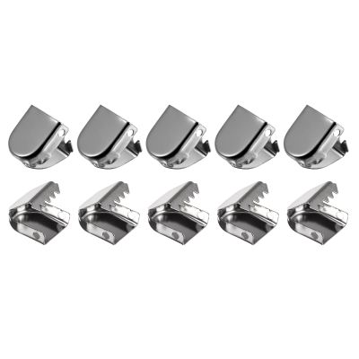 DTGN 10mmx9mm(LxW) Shoelace End Clips - 30Pack - Good for Different Shoes - Stainless Steel Elastic Shoe Laces Clip - Glossy Dark Gray