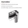 DTGN 10mmx9mm(LxW) Shoelace End Clips - 30Pack - Good for Different Shoes - Stainless Steel Elastic Shoe Laces Clip - Glossy Dark Gray view 3