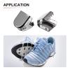 DTGN 10mmx9mm(LxW) Shoelace End Clips - 30Pack - Good for Different Shoes - Stainless Steel Elastic Shoe Laces Clip - Glossy Dark Gray view 4