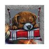 Collection D'Art CDA Stamped Cross Stitch Craft Kits Cushion Puppy 5482, 40x40cm/15.7X 15.7, DIY view 2