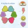 BAYAJIAZ ZHENGO Smiley Face Patches, Iron On Patches for Clothes, Smile Face Heart Rainbow Lightning Patch Sew On, Patches for Jackets, Clothes, Jeans, Hat, Backpacks, 16Pieces view 2