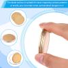 25Pcs 40mm Blank Challenge Coin Engraving Blanks Coins Threaded Edged with Acrylic Protection Box Hand Personalized DIY Craft Coin for DIY Crafts Birthday Travel Commemorative Collection, Gold view 3
