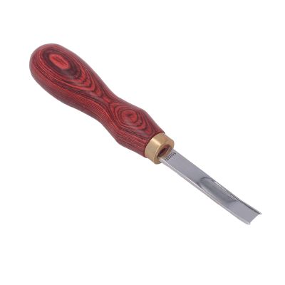 Miskall Leather Beveler, 8mm Wooden Handle Portable Lightweight DIY Leather Edge Beveler Skiver Leather Tools
