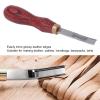 Miskall Leather Beveler, 8mm Wooden Handle Portable Lightweight DIY Leather Edge Beveler Skiver Leather Tools view 4