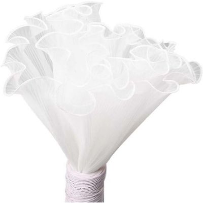 Pxiryanlow White 4.3 Yards Flower Wrapping Mesh Paper Bouquet Floral Packaging Paper Florist Bouquet Wraps Flower Floral Picks Shop Supplies Tapes Arranging