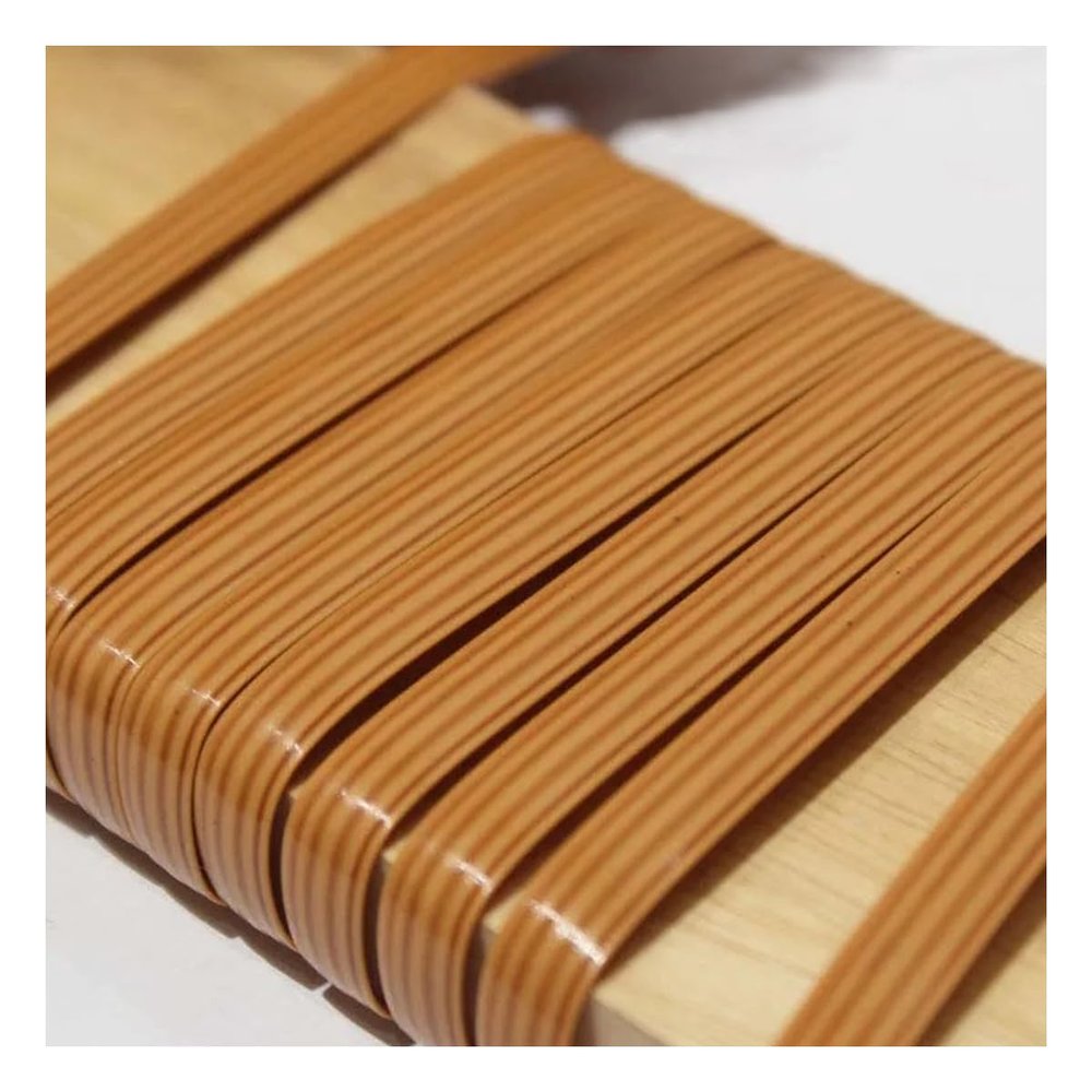 ECYC Ltd 164 Feet Flat Synthetic Rattan Weaving Material, 8mm Wide Plastic Imitation Rattan Wicker Repair Kit PE Rattan Strip for Repair and Fixing, Patio Furniture, Wicker Chair, Sofa, Basket, Crafts
