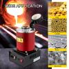 Electric Gold Metal Melting Furnace Machine with Graphite Crucible - 2102F Digital Casting Jewelry Making Tool for Gold Silver Aluminum Refining, Red, 3kg view 2