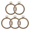 PATIKIL 3inch Embroidery Hoops, 5Pieces Imitated Wood Circle Frame Cross Stitch Hoop Ring for Embroidery Art Craft Sewing Ornaments Hanging Decoration view 1