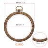 PATIKIL 3inch Embroidery Hoops, 5Pieces Imitated Wood Circle Frame Cross Stitch Hoop Ring for Embroidery Art Craft Sewing Ornaments Hanging Decoration view 2