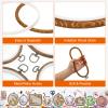 PATIKIL 3inch Embroidery Hoops, 5Pieces Imitated Wood Circle Frame Cross Stitch Hoop Ring for Embroidery Art Craft Sewing Ornaments Hanging Decoration view 3